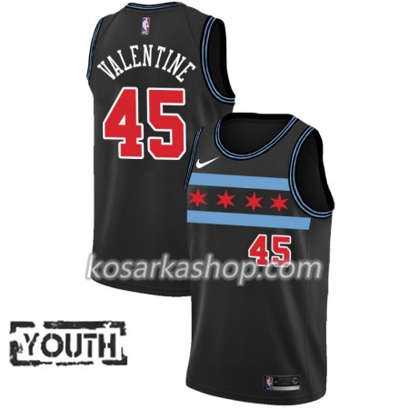 Dres Chicago Bulls Denzel Valentine 45 Nike 2018-19 City Edition Crna Swingman - Dječji